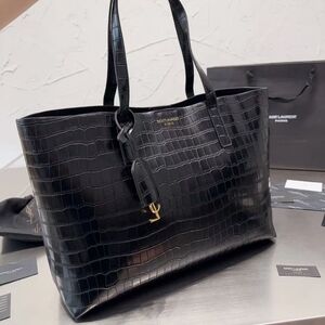 YSL Shopping Large Leather Tote Bag